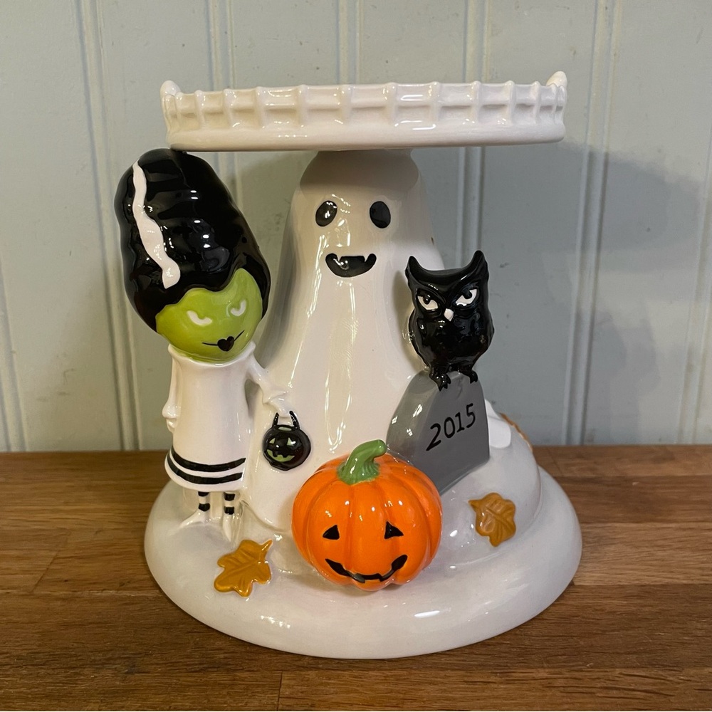 Bath & Body Works 2015 Halloween “Bride of Frankenstein” Ceramic Candle Holder